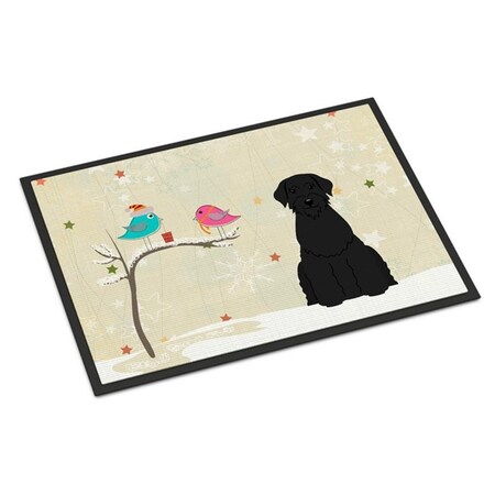 Jensendistributionservices Christmas Presents Between Friends Giant Schnauzer Indoor or Outdoor Mat, 18 x 0.25 x 27 in. MI2549661